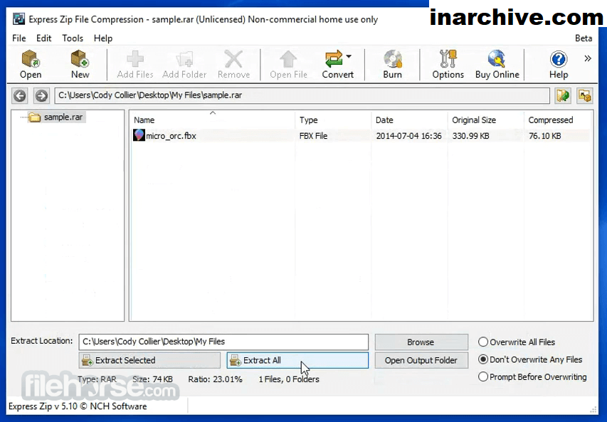 Keunggulan Software Express Zip File Compression